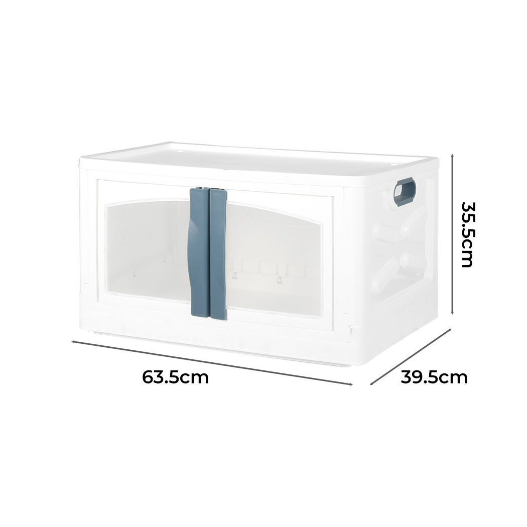 Storage Containers Lid Stackable 85L Blue Price