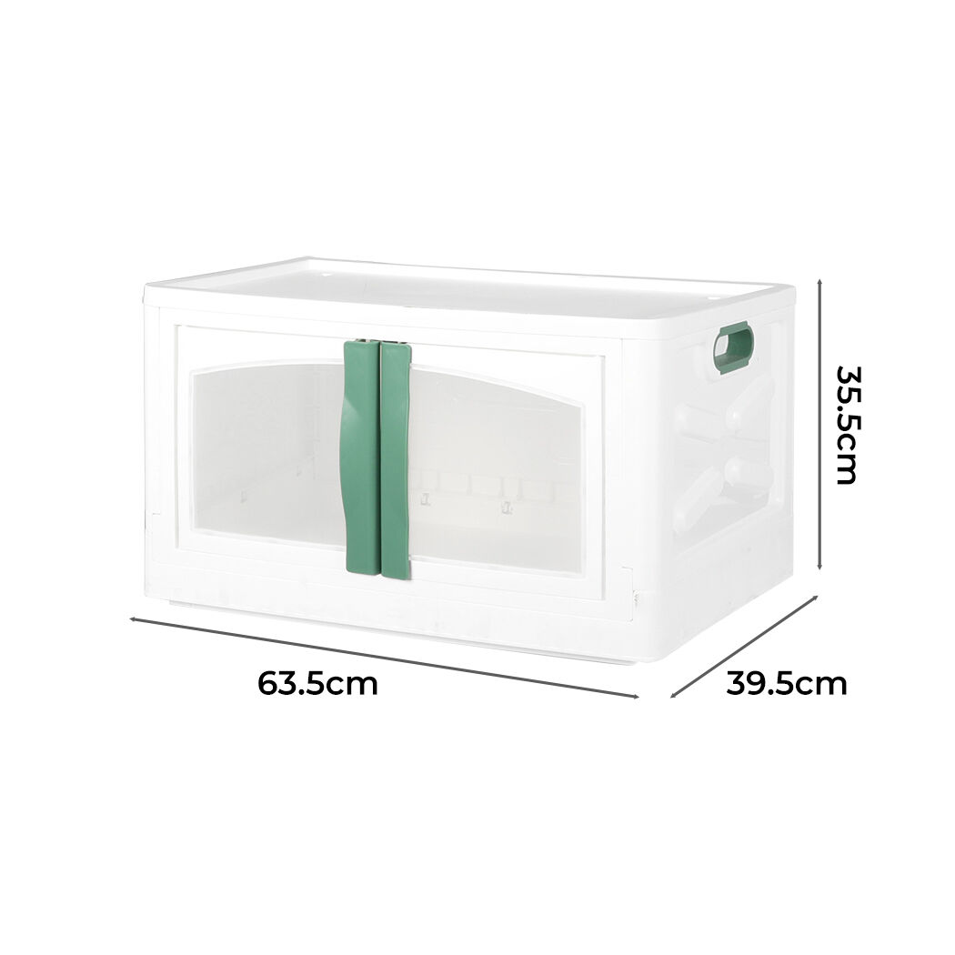 Foldable Storage Box Stackable Container Green Price