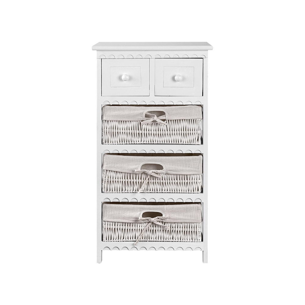2 Chest of Drawers with 3 Baskets - ELIOT Price