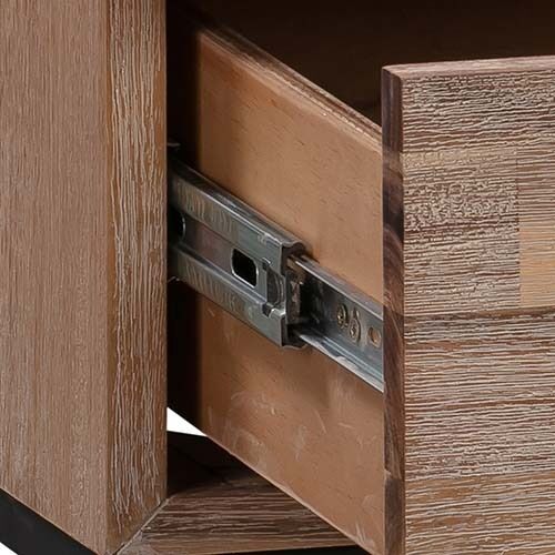 Tallboy with 4 Storage Drawers Assembled Solid Acacia Wooden Construction in Tea Colour Price