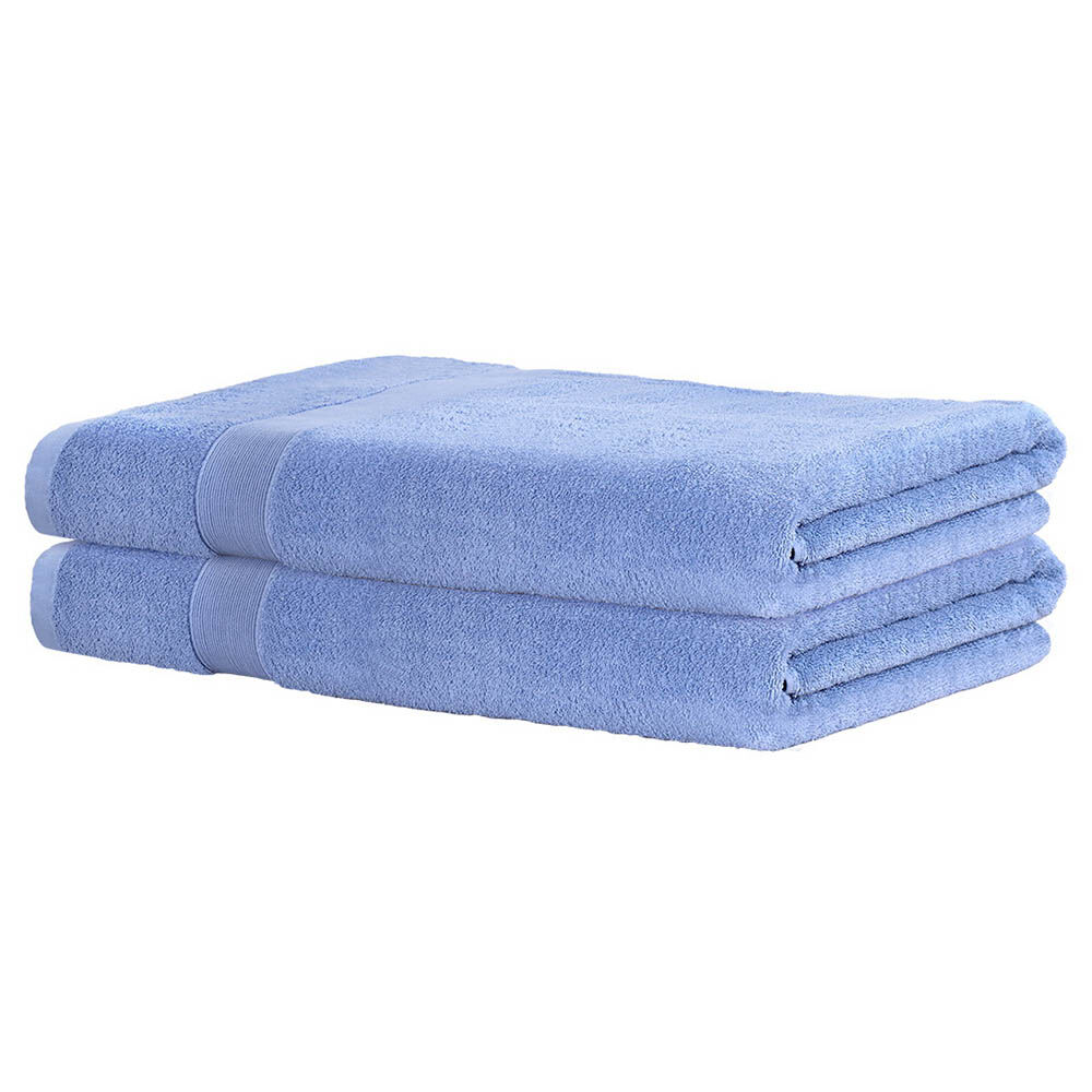 2 Pack Bath Sheets Set Cotton Extra Large Towel Blue Price