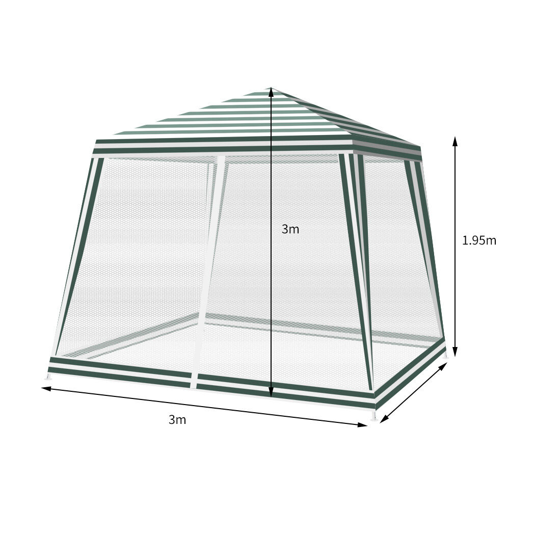 Gazebo Marquee 3x3m Mesh Side Price