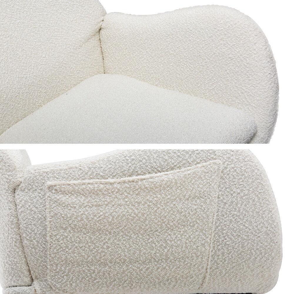 Rocking Chair Armchair Pillow Boucle White Price