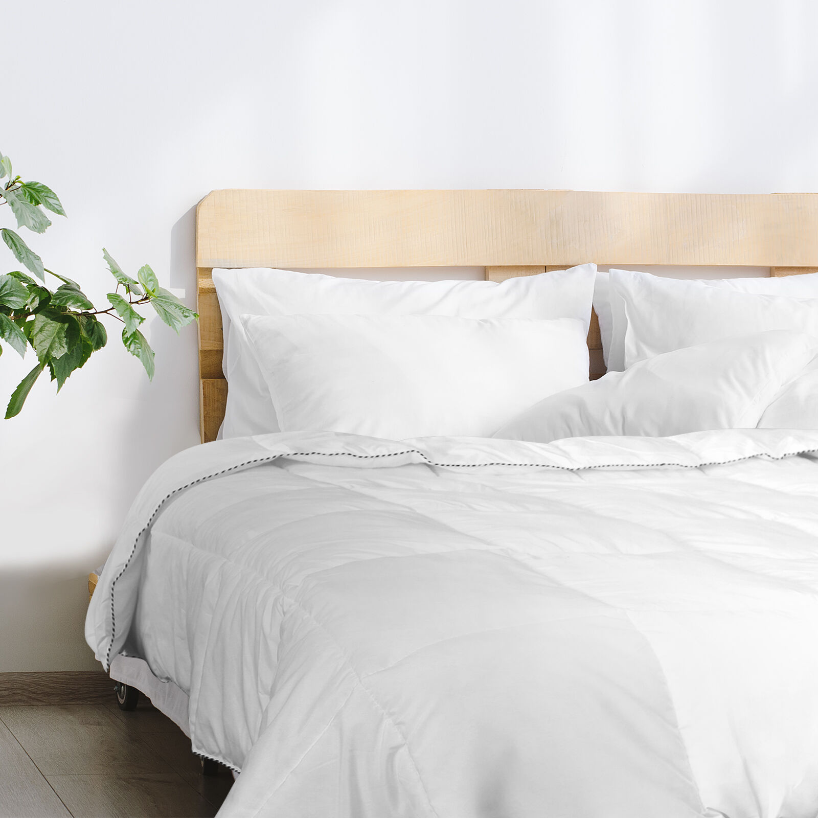 Royal Comfort Bamboo Blend Quilt 250GSM Luxury Duvet 100% Cotton Cover - Double - White Price
