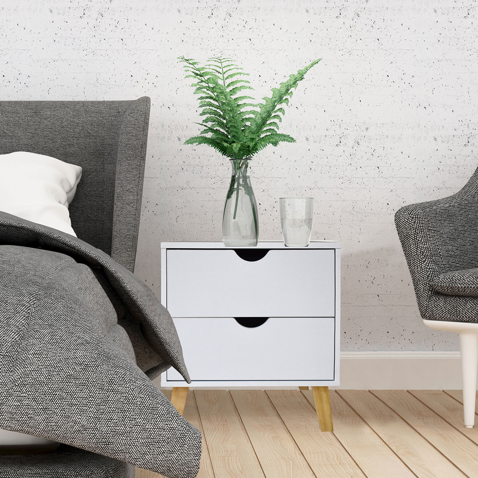 Decor Bedside Table Turramurra Drawers Nightstand Unit Cabinet Storage Price