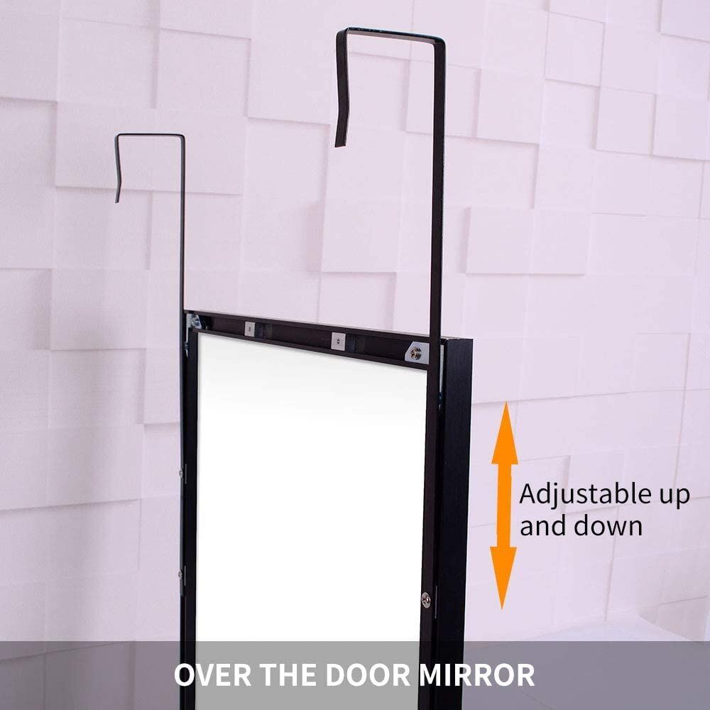 Full-Length Mirror Long Standing for Bedroom and Bathroom (106 x 35 cm, Black) Price