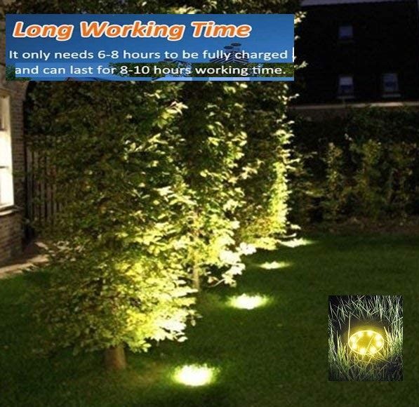 8 Pack LED Solar Pathway Lights Outdoor Solar Ground Lights (Warm White) Price