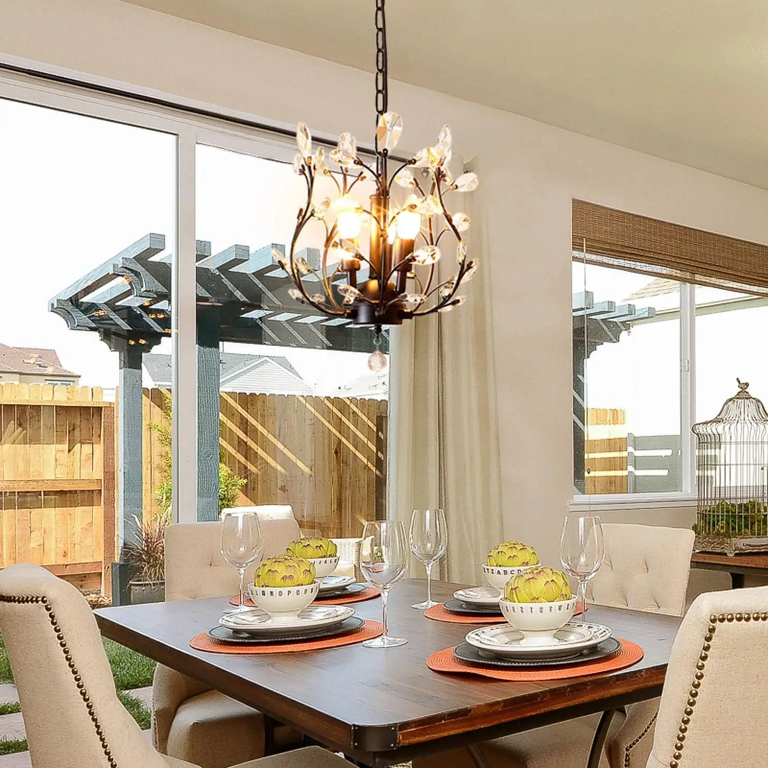 Crystal Chandeliers Lighting, 3 Light, Vintage Price
