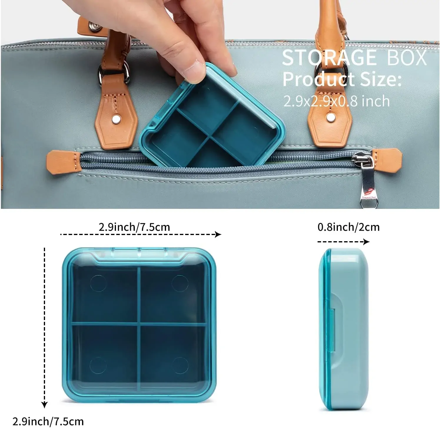 Locking Combination Medicine Box (Blue/Medium) Price
