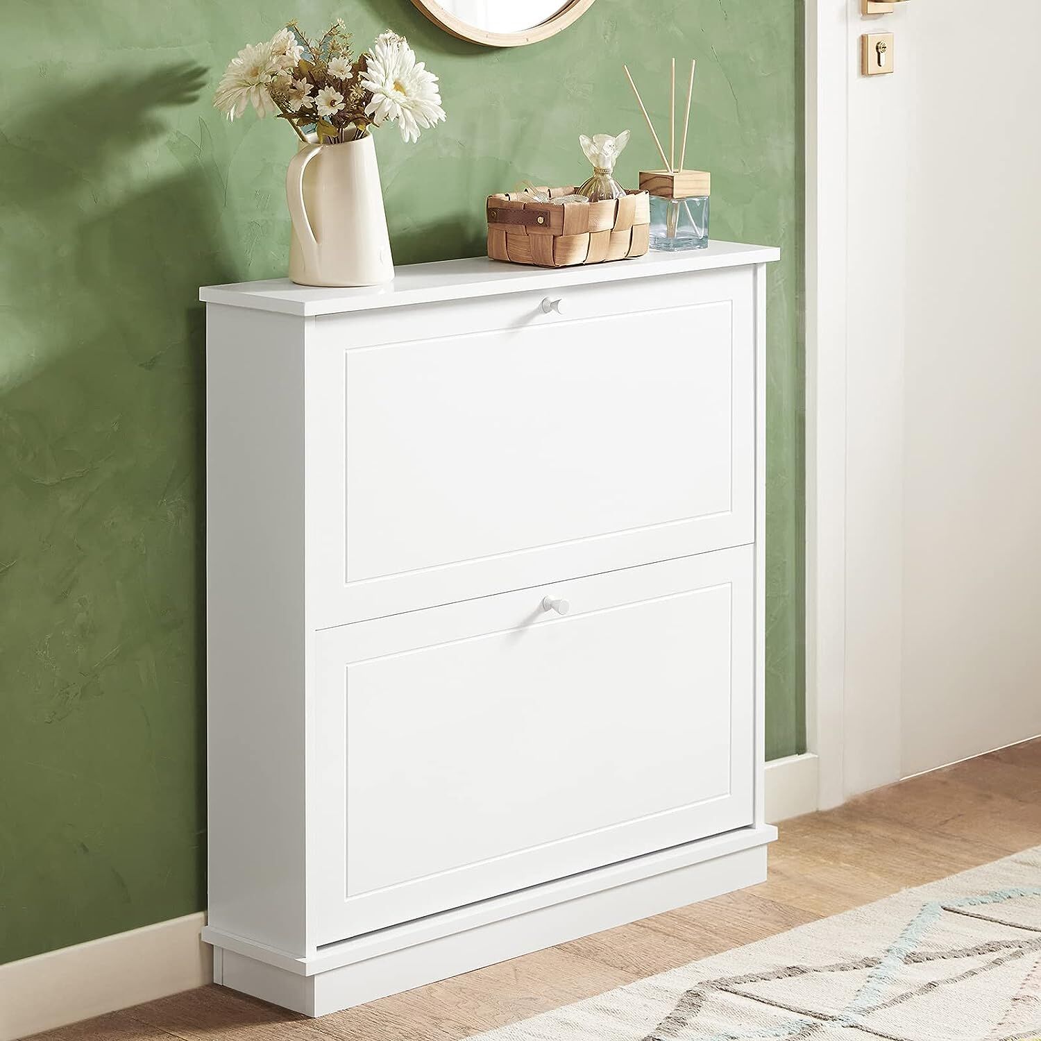 2 Drawer Shoe Cabinet Storage Unit Price