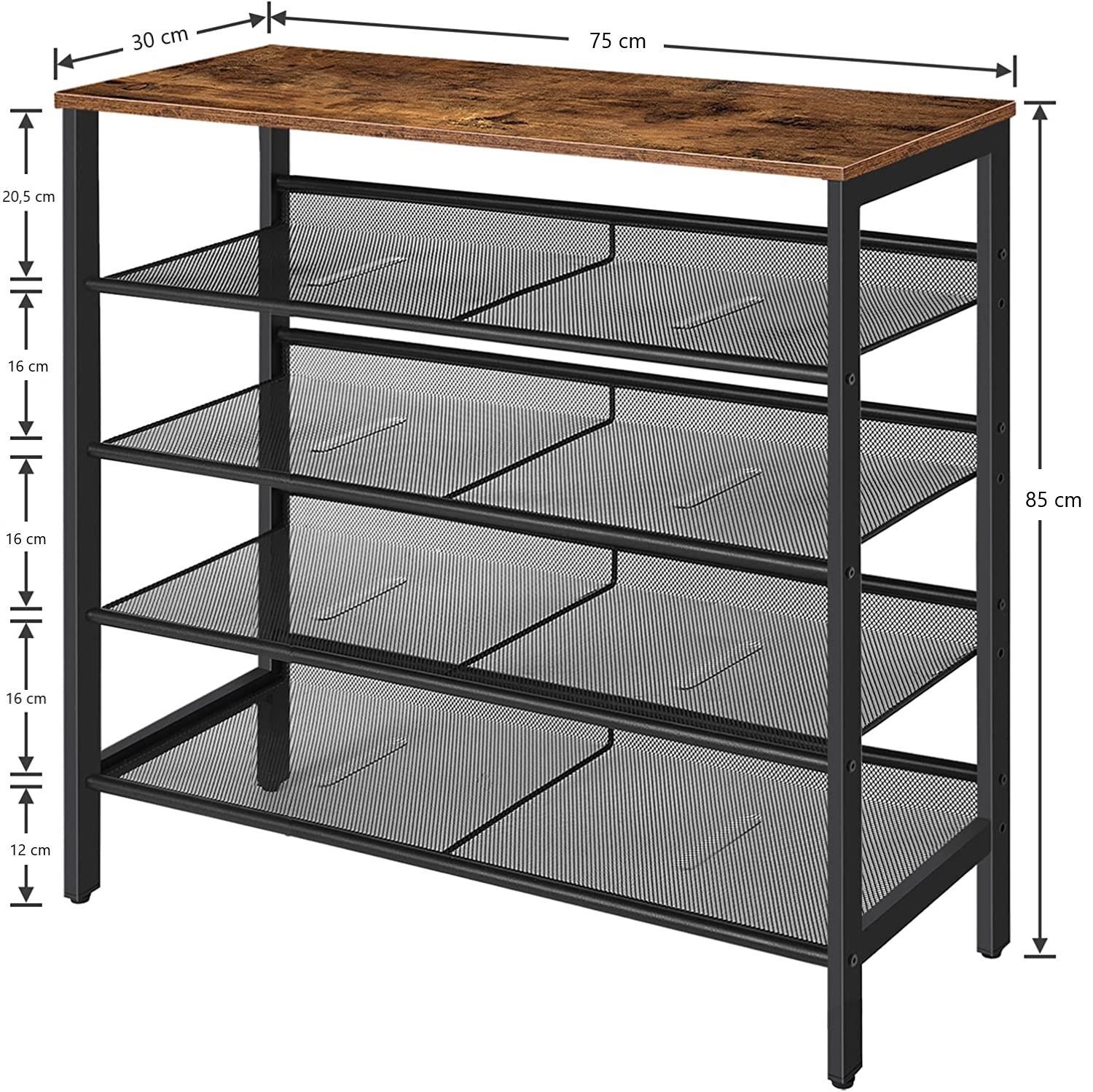 5-Tier Shoe Rack, Industrial Shoe Organizer Storage Bench Price