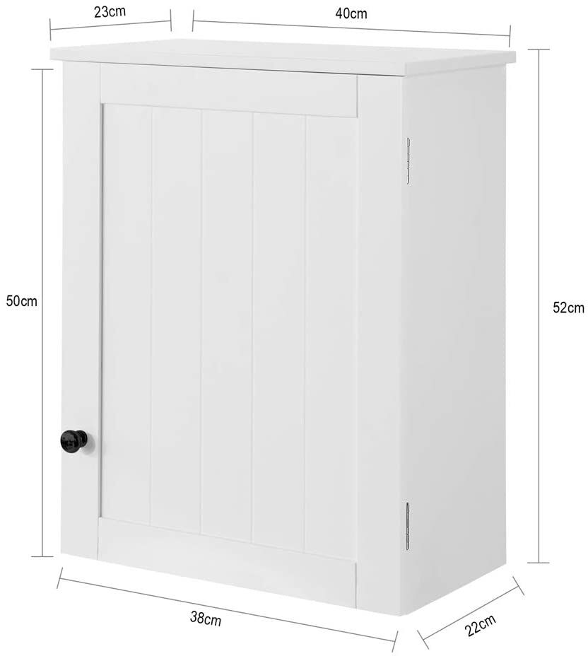 White Wall Cabinet with Door 40x52cm Price