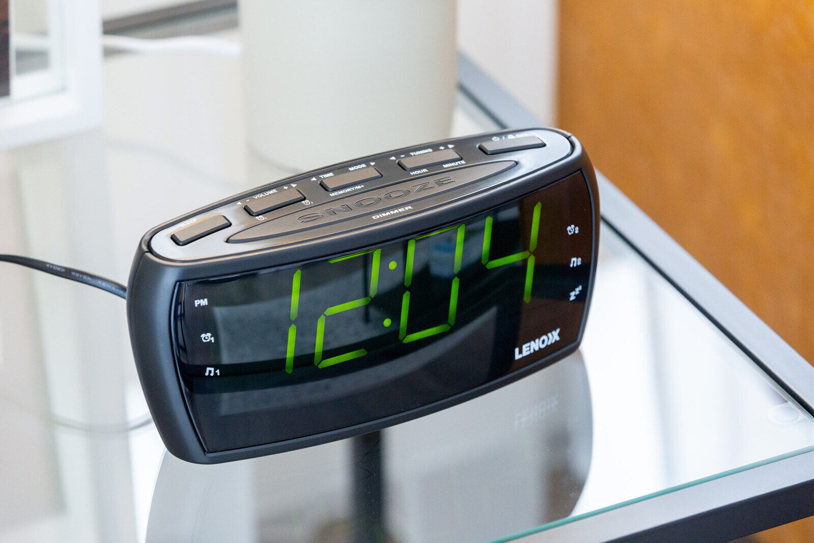 Large Number Alarm Clock & AM/FM Radio, Bold Green LED Time Screen Price