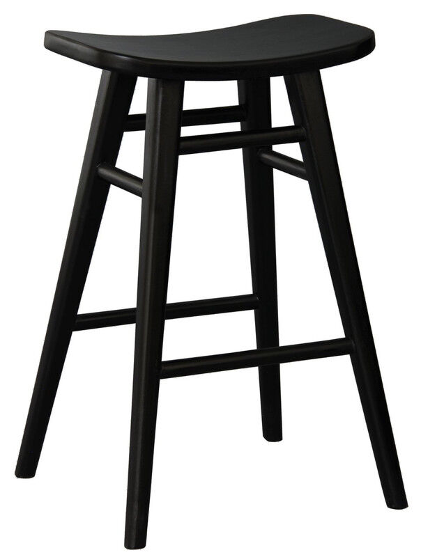 Aria Oval Solid Timber Counter Stool (Black) Price