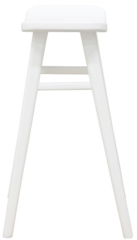 Aria Oval Solid Timber Counter Stool (White) Price