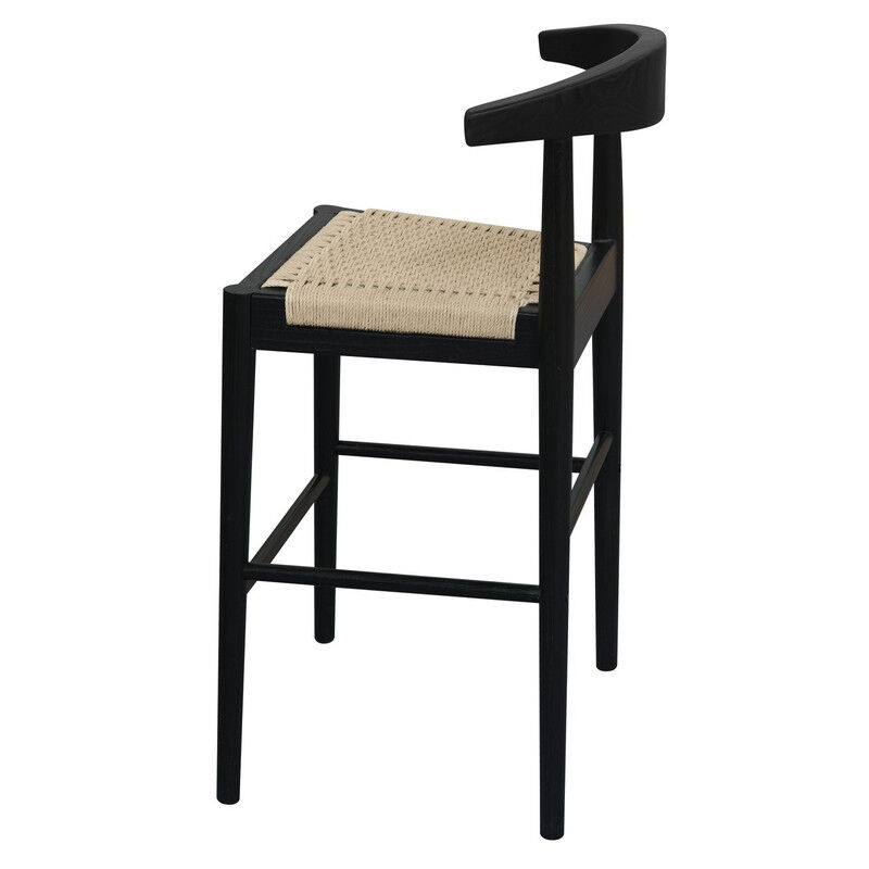 Arden Solid Oak Loom Kitchen Counter Stool (Black) Price