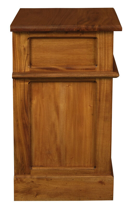 Tasmania 1 Solid Door 1 Drawer Bedside (Light Pecan) Price