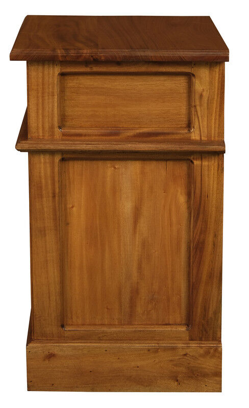 Tasmania 1 Solid Door 1 Drawer Bedside (Light Pecan) Price