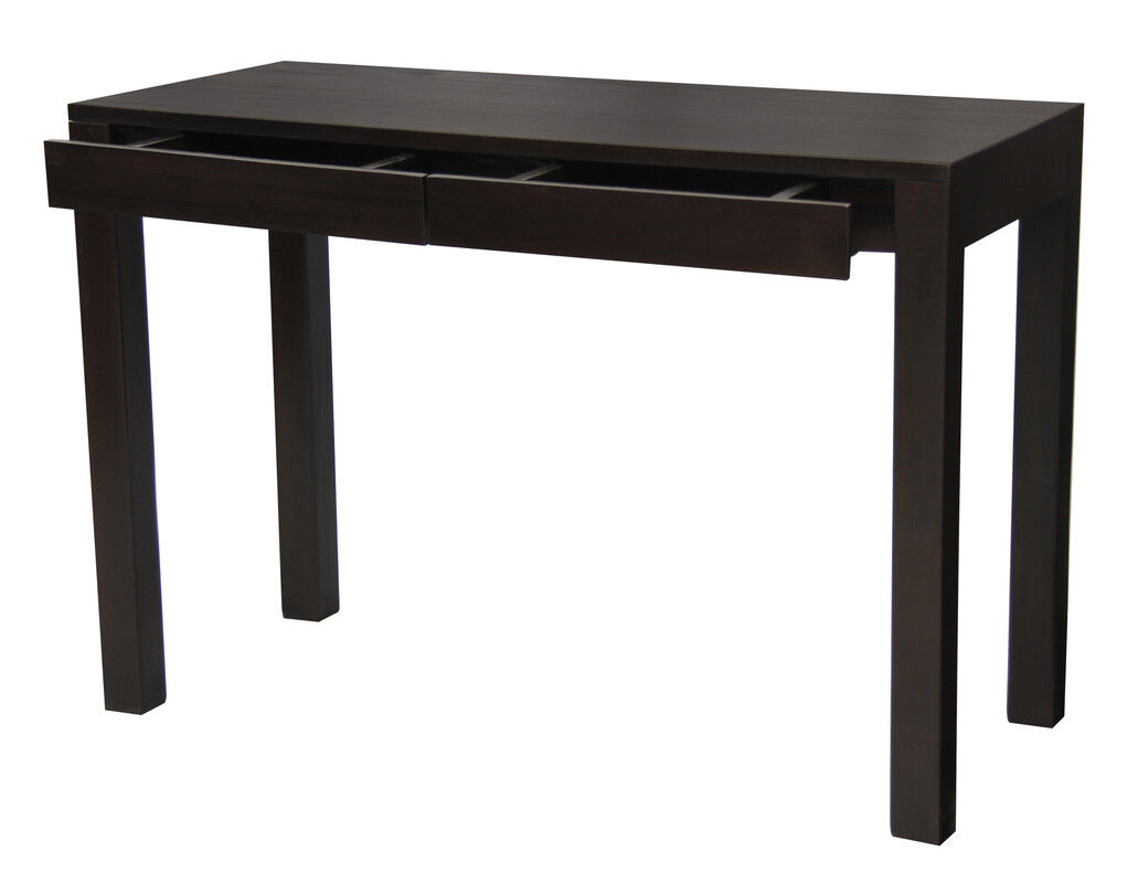 Amsterdam Solid Mahogany Timber 2 Drawer Desk (Chocolate) Price