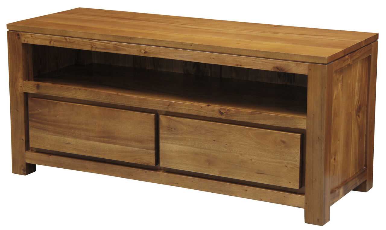 Amsterdam 2 Drawer Entertainment Unit (Light Pecan) Price