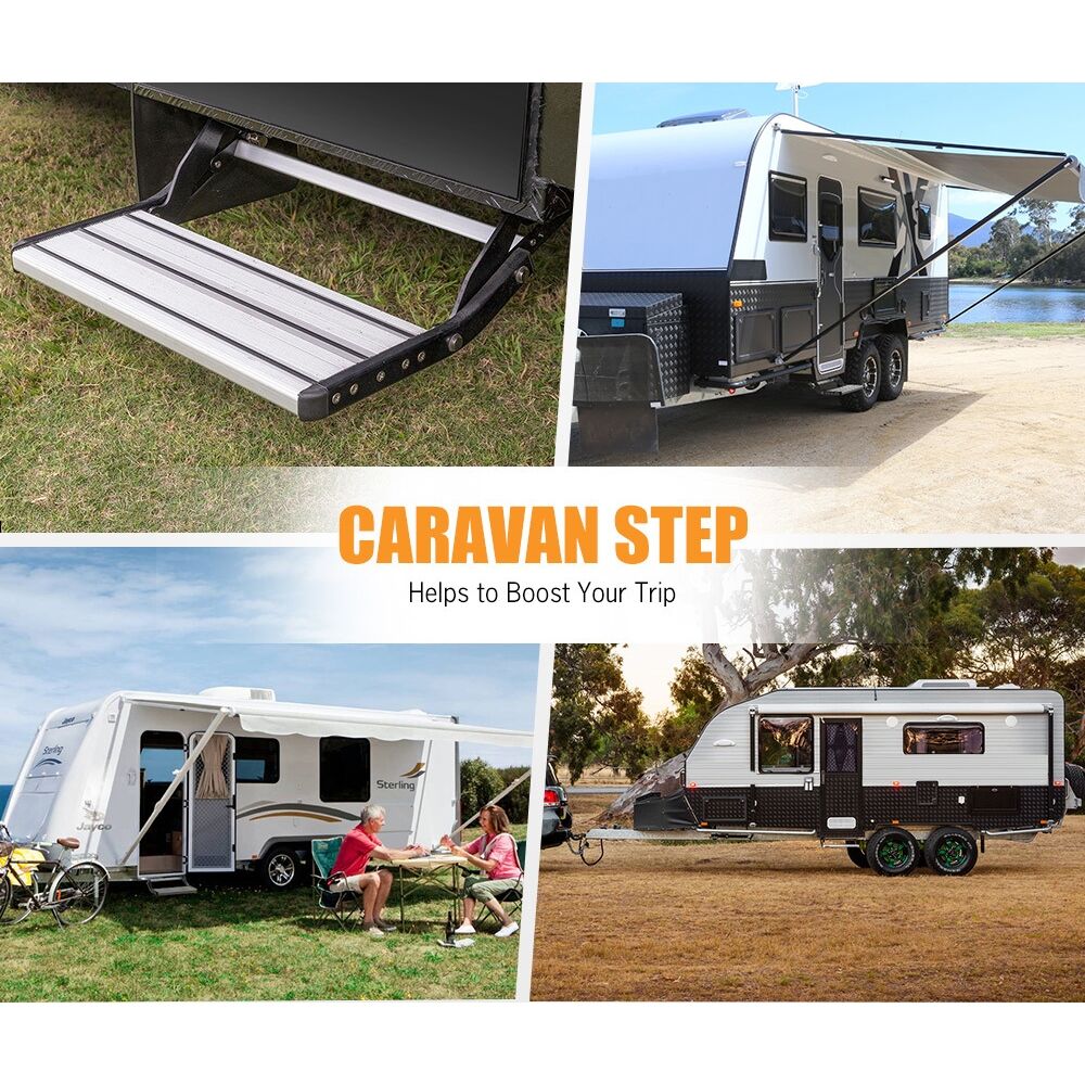 Caravan Step Aluminium 200KG Pull Out Step Folding Camper Trailer Motorhome Step Price