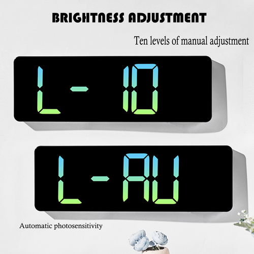 16" Green gradient color Large Digital Big Jumbo LED Wall Desk Clock Display With Temperature Calendar Price