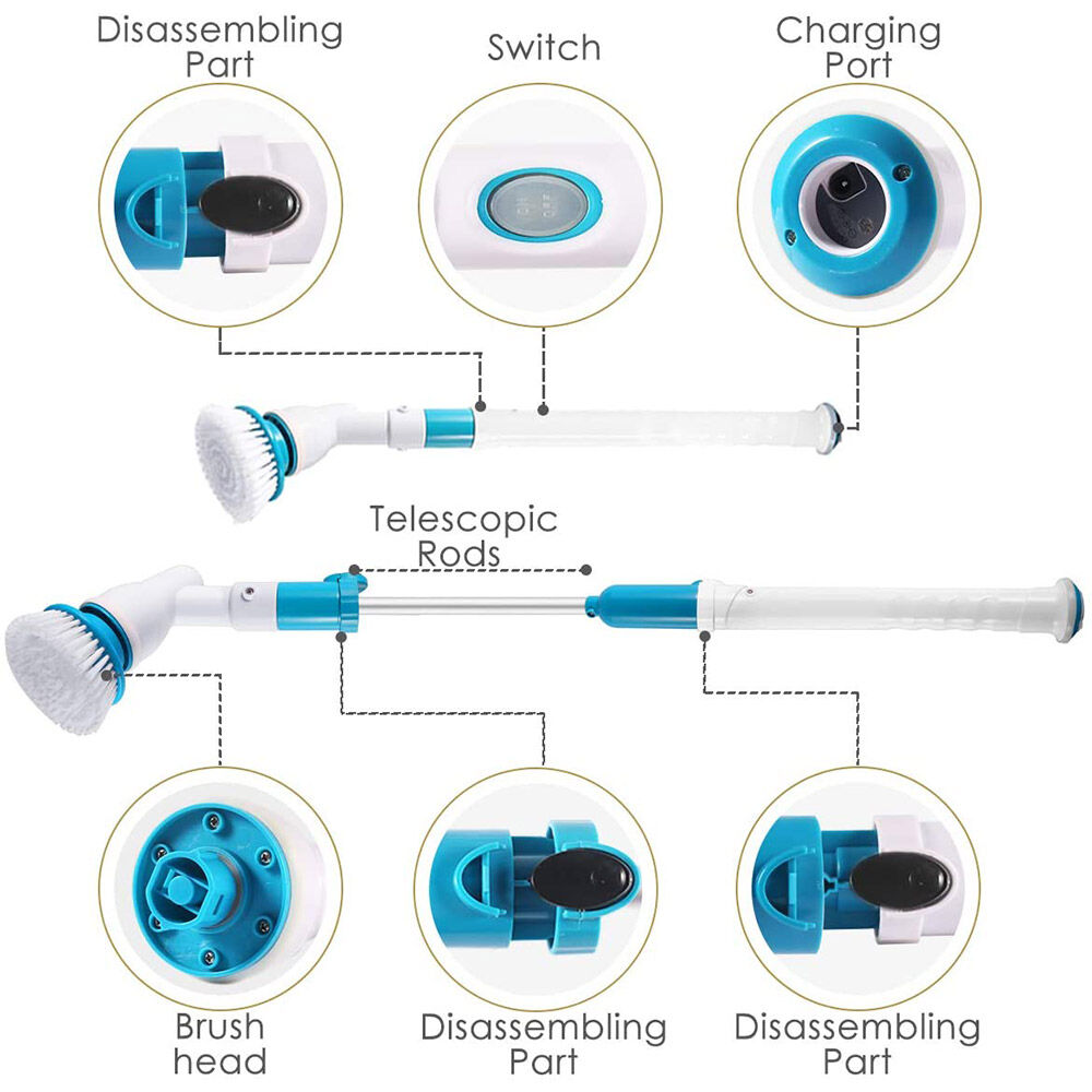 Electric Cordless Spin Scrubber Super Power Scrubber Turbo Scrub Clean Brush Price