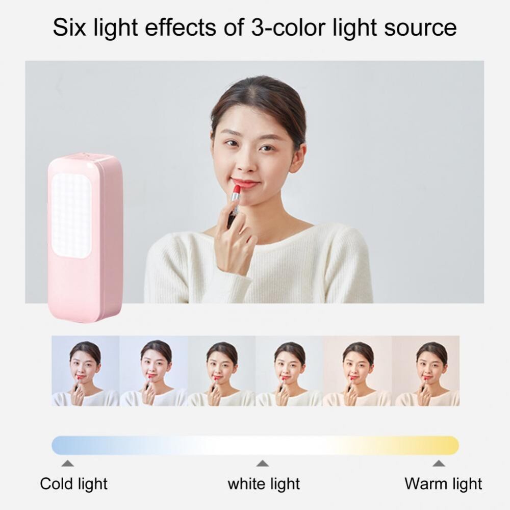 LED Portable Phone Holder Stand Wireless Remote Dimmable Selfie Fill Light Lamp Pink Price