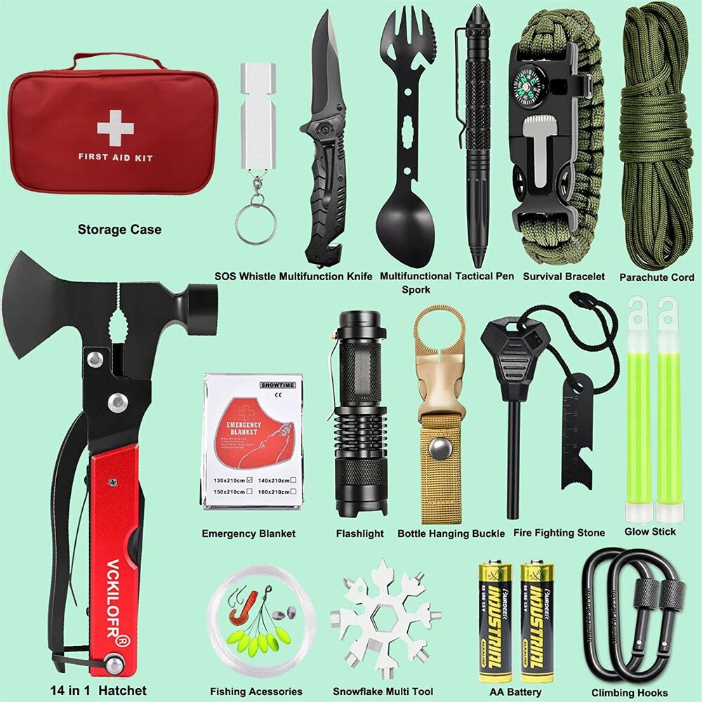 32 In 1 Emergency Survival Equipment Kit Camping SOS Tool Sports Tactical Hiking Price