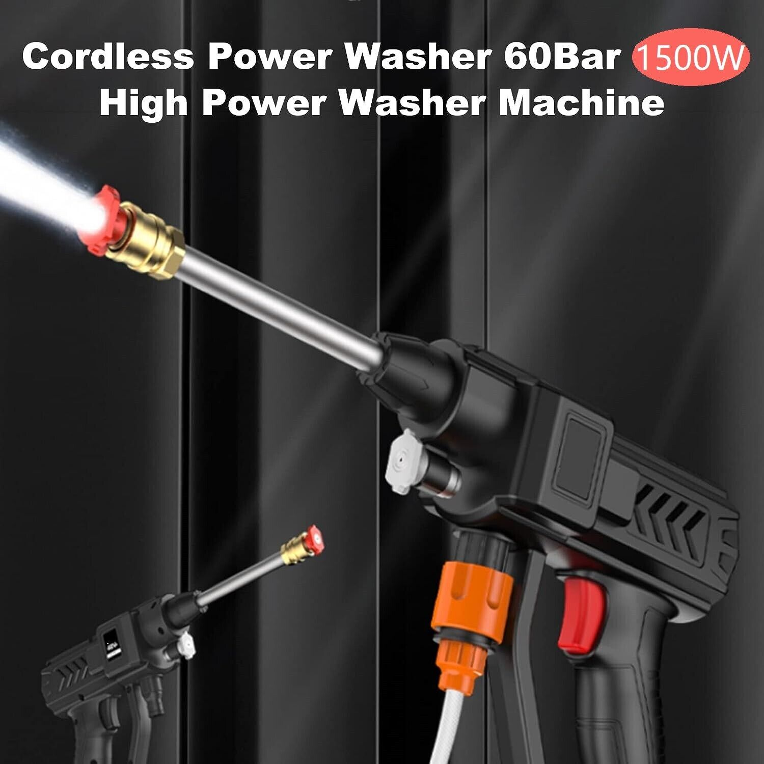 88V Cordless Electric High Pressure Washer Water Spray Gun Car Cleaner 2 Battery Price