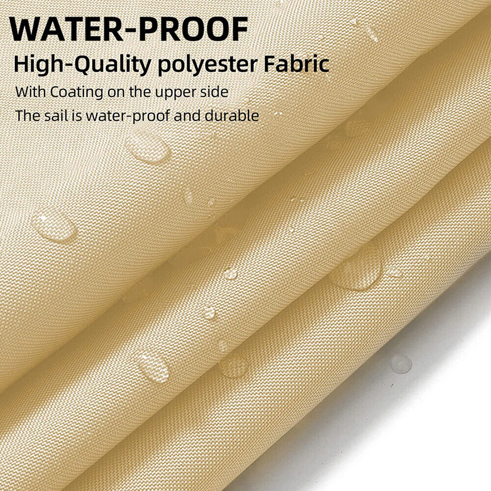 Heavy Duty Waterproof Sun Shade Sail Square Rectangle 320GSM HDPE 98% UV Block Price