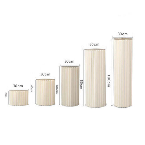 5 Hard Carboard Display Stand Round Plinth Cylinder Pedestal Wedding Flower Price