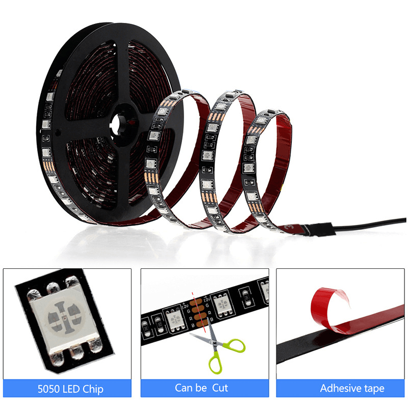 3M RGB LED Strip Lights IP65 Waterproof 5050 300LEDs 12V USB Bluetooth Gift Price