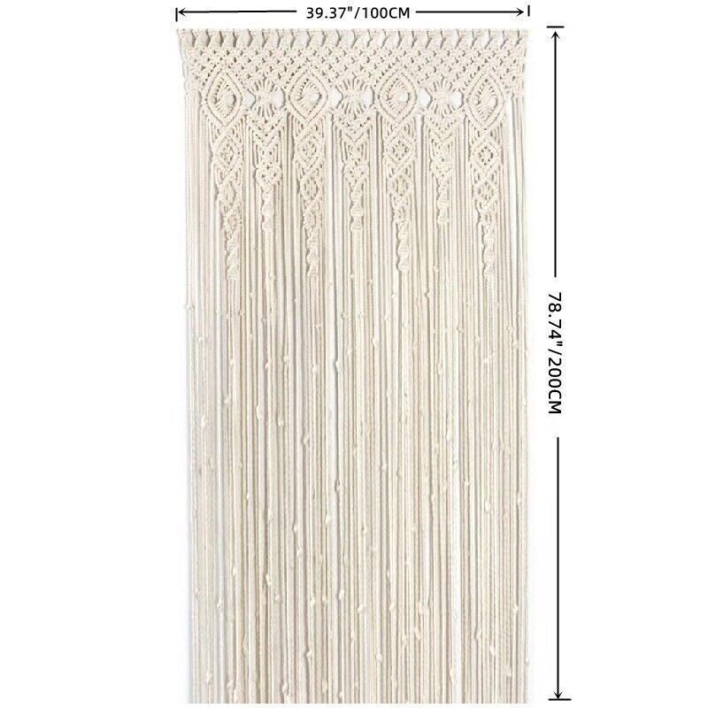 2m Heavy Duty Macrame Curtain Boho Woven Wall Hanging Window Doorway Wedding Price