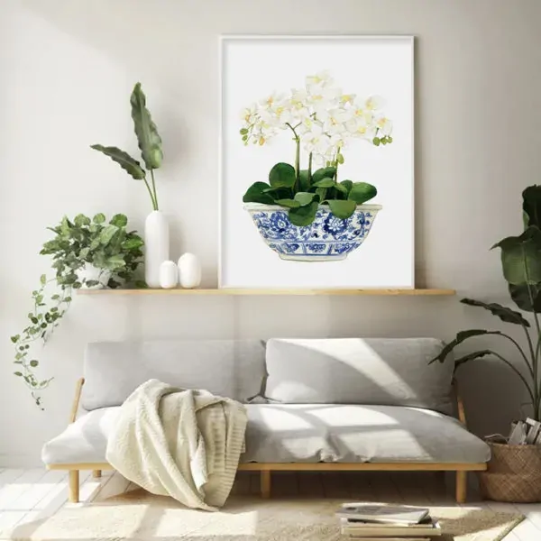 Wall Art 100cmx150cm Elegant Flower 2 Sets White Frame Canvas Price