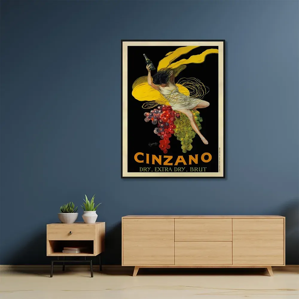 Wall Art 40cmx60cm Cinzano Black Frame Canvas Price