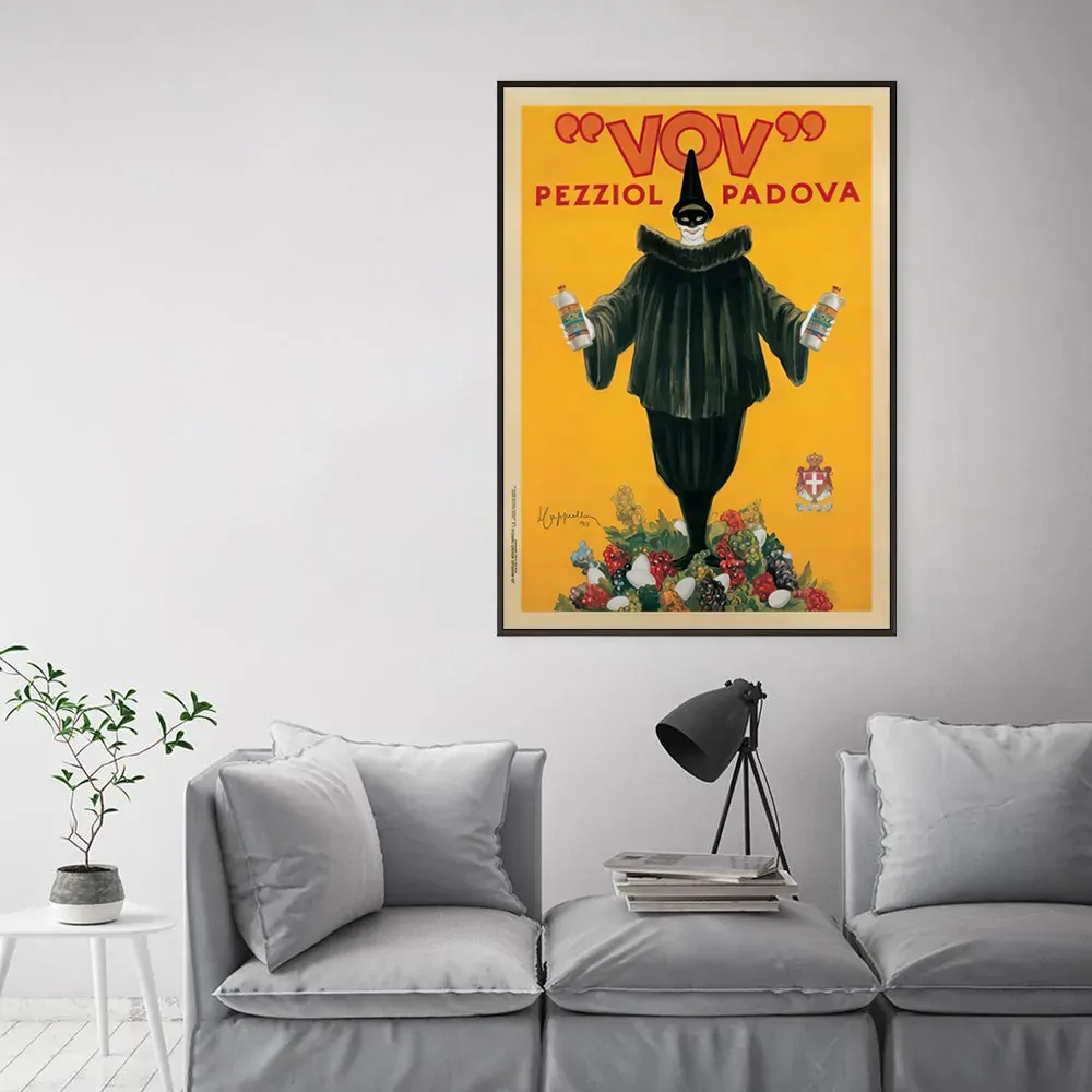 Wall Art 100cmx150cm Pezziol Padova Black Frame Canvas Price