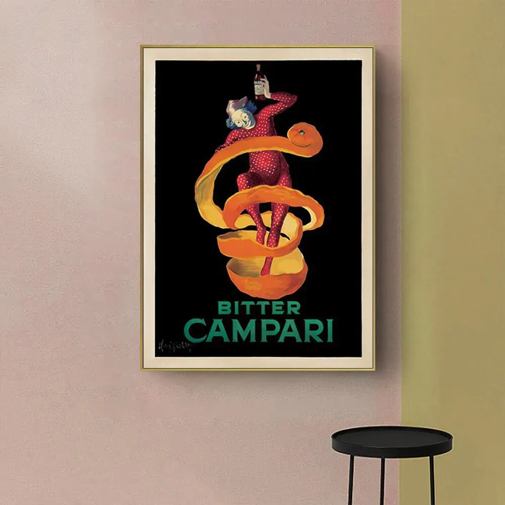 Wall Art 90cmx135cm Bitter Campari Gold Frame Canvas Price