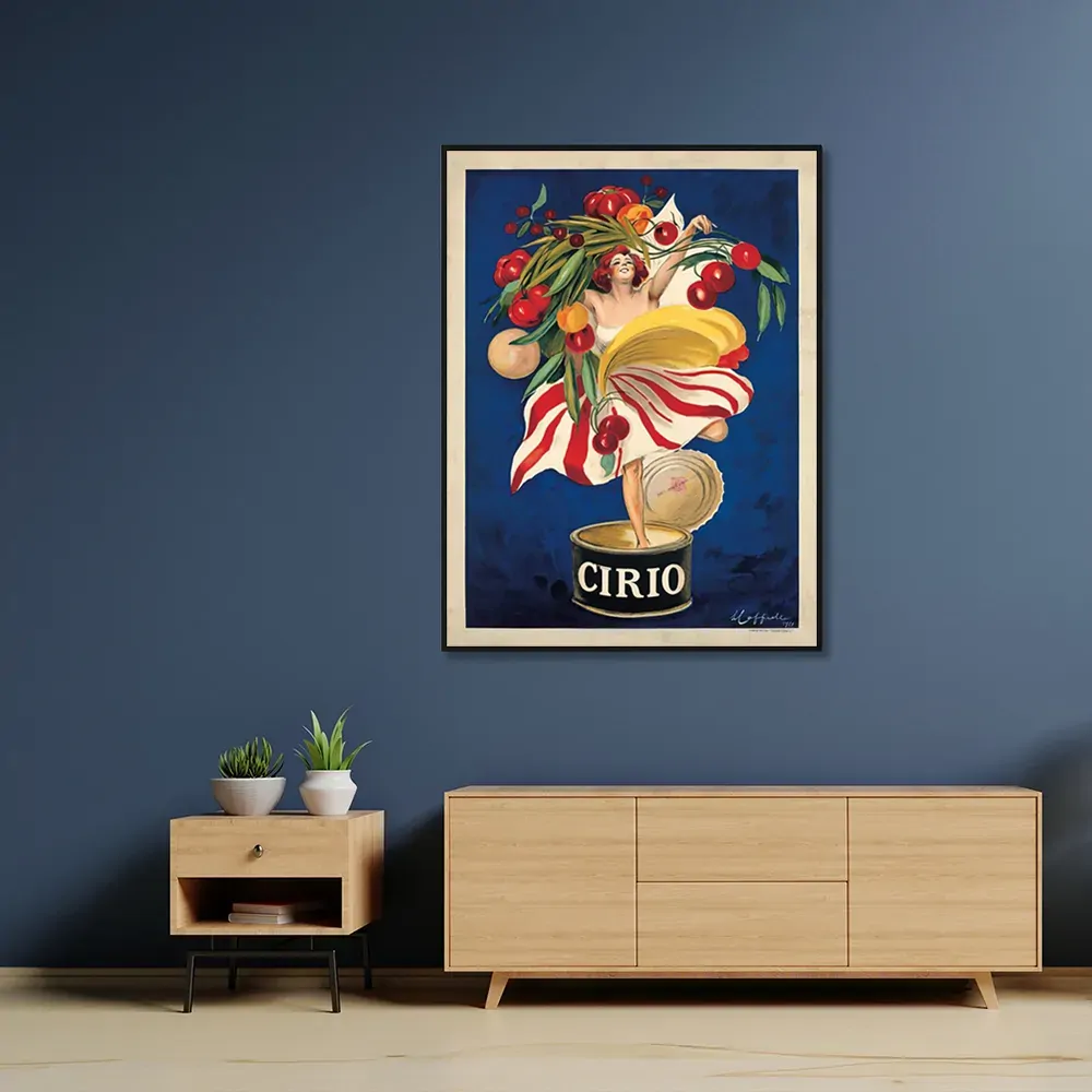 Wall Art 100cmx150cm Cirio By Leonetto Cappiello Black Frame Canvas Price