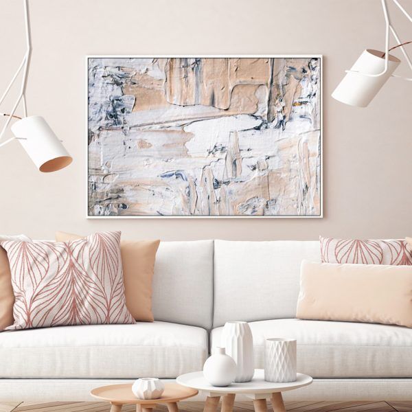 100cmx150cm Modern Abstract Oil Painting Style White Frame Canvas Wall Art Price