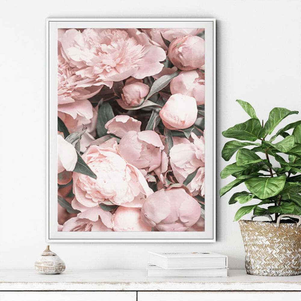 100cmx150cm Peony White Frame Canvas Wall Art Price