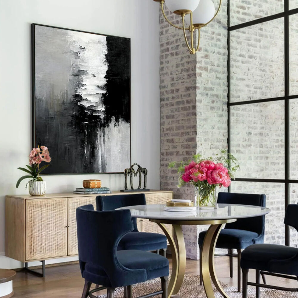 50cmx70cm Abstract Black White Artwork Black Frame Canvas Wall Art Price