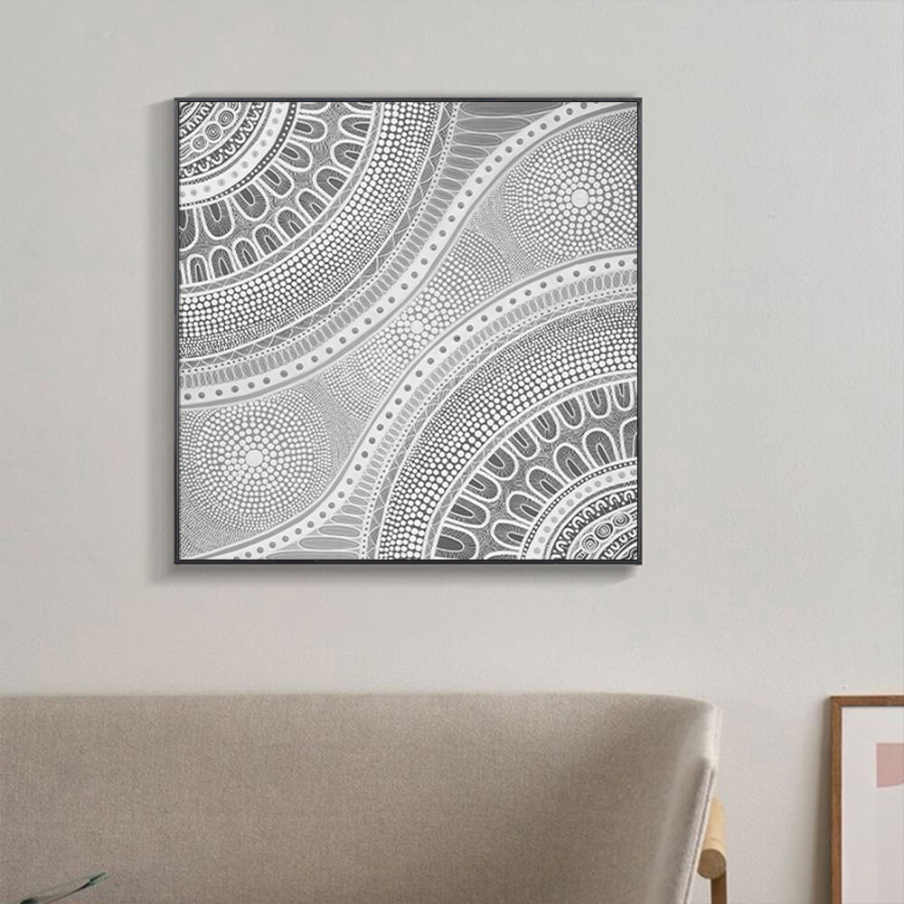 100cmx100cm Nayiri Bami Black Frame Canvas Wall Art Price