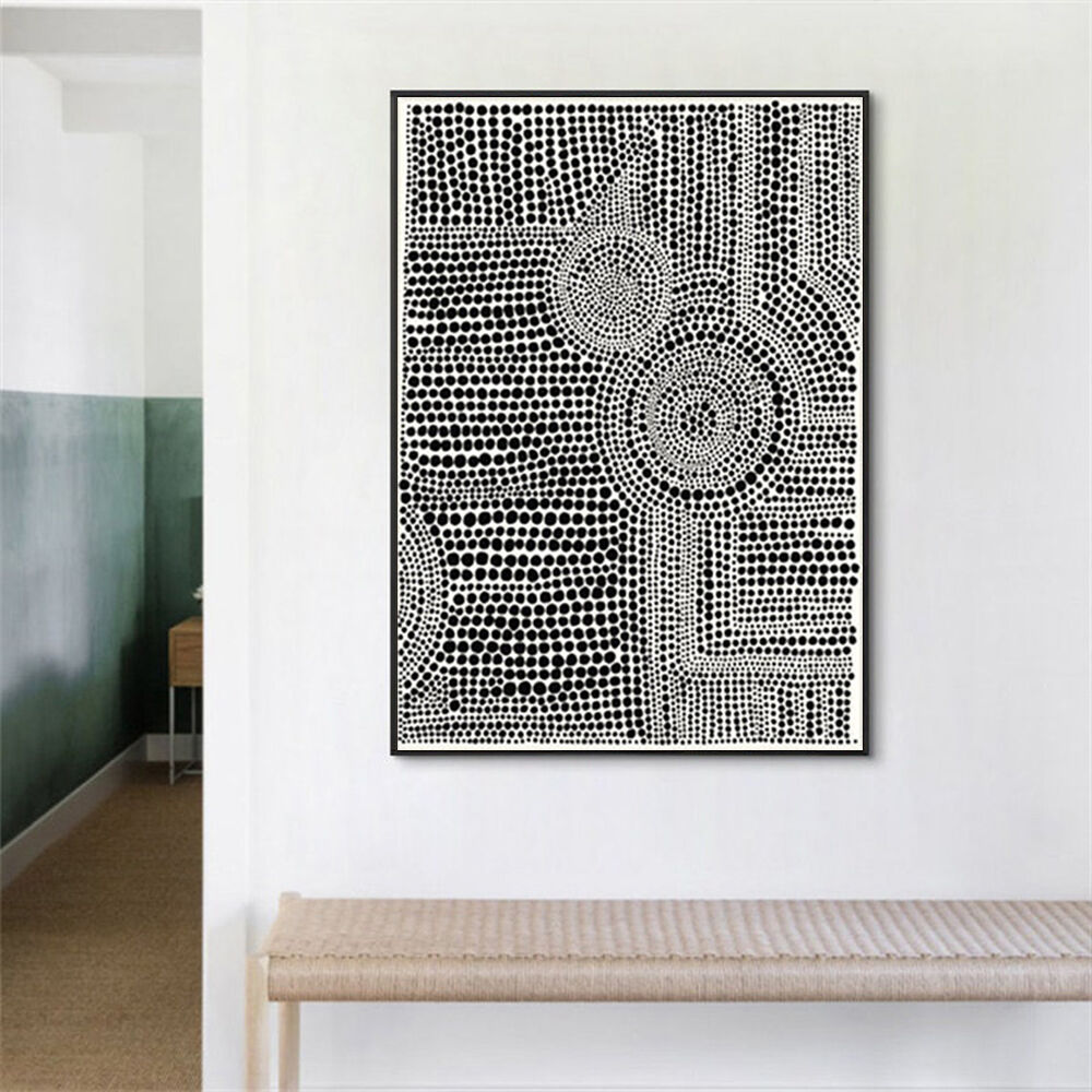 100cmx150cm Clustered Dots A Black Frame Canvas Wall Art Price