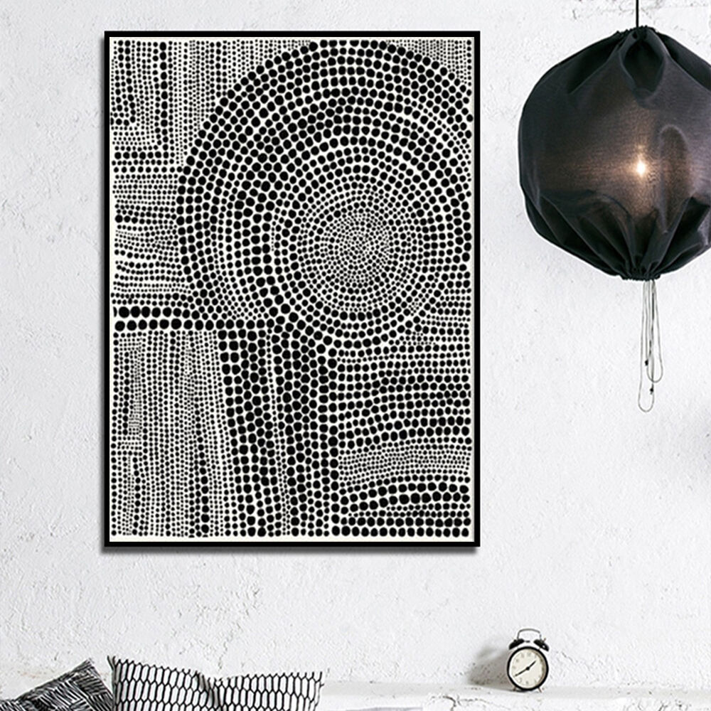 100cmx150cm Clustered Dots B Black Frame Canvas Wall Art Price