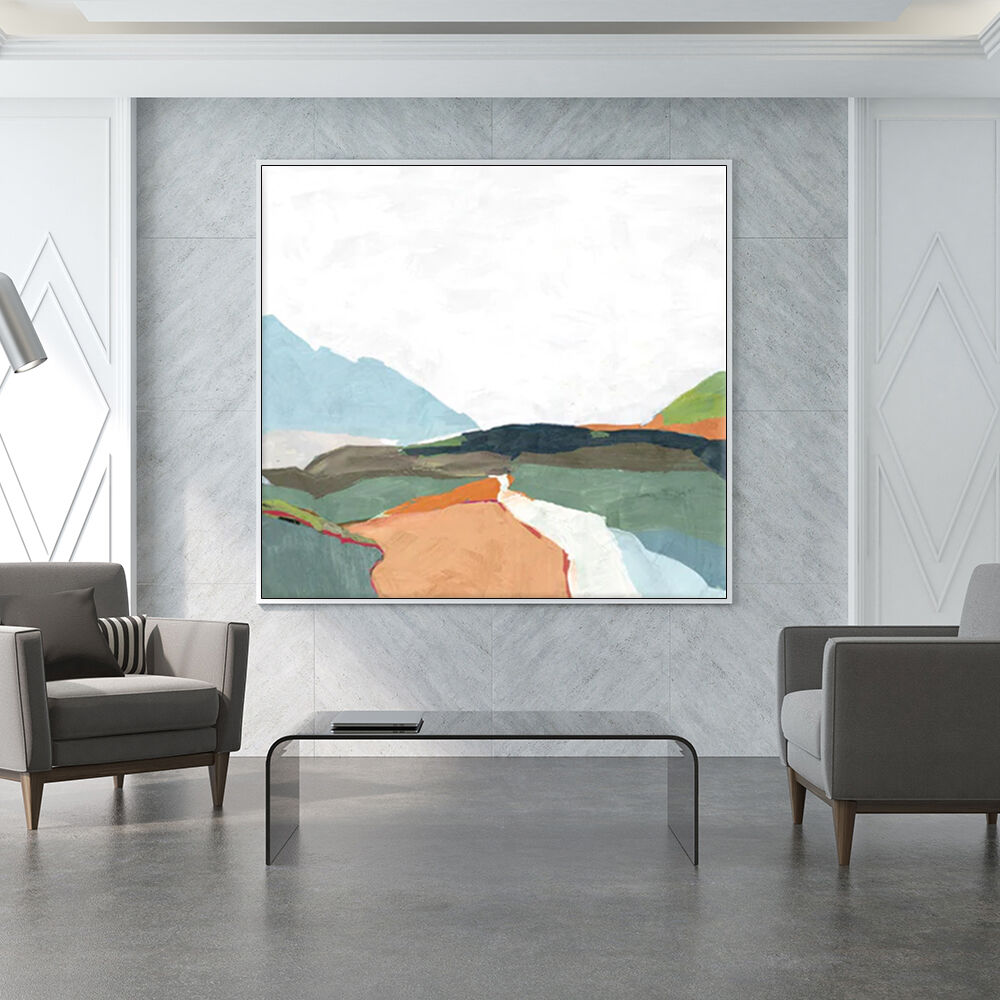 50cmx50cm April Morning White Frame Canvas Wall Art Price