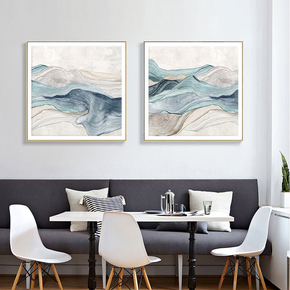 40cmx40cm Blue Mountain 2 Sets Gold Frame Canvas Wall Art Price
