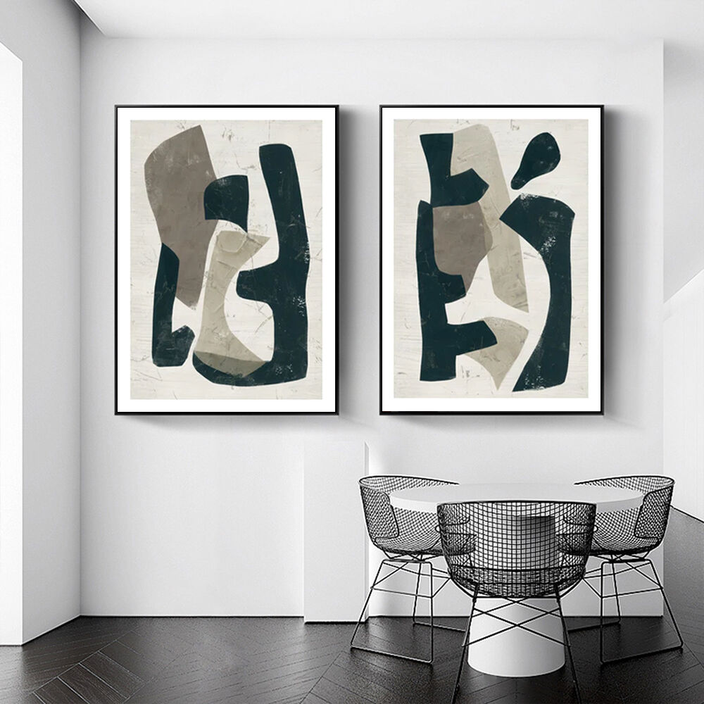 50cmx70cm Abstract Puzzle 2 Sets Black Frame Canvas Wall Art Price