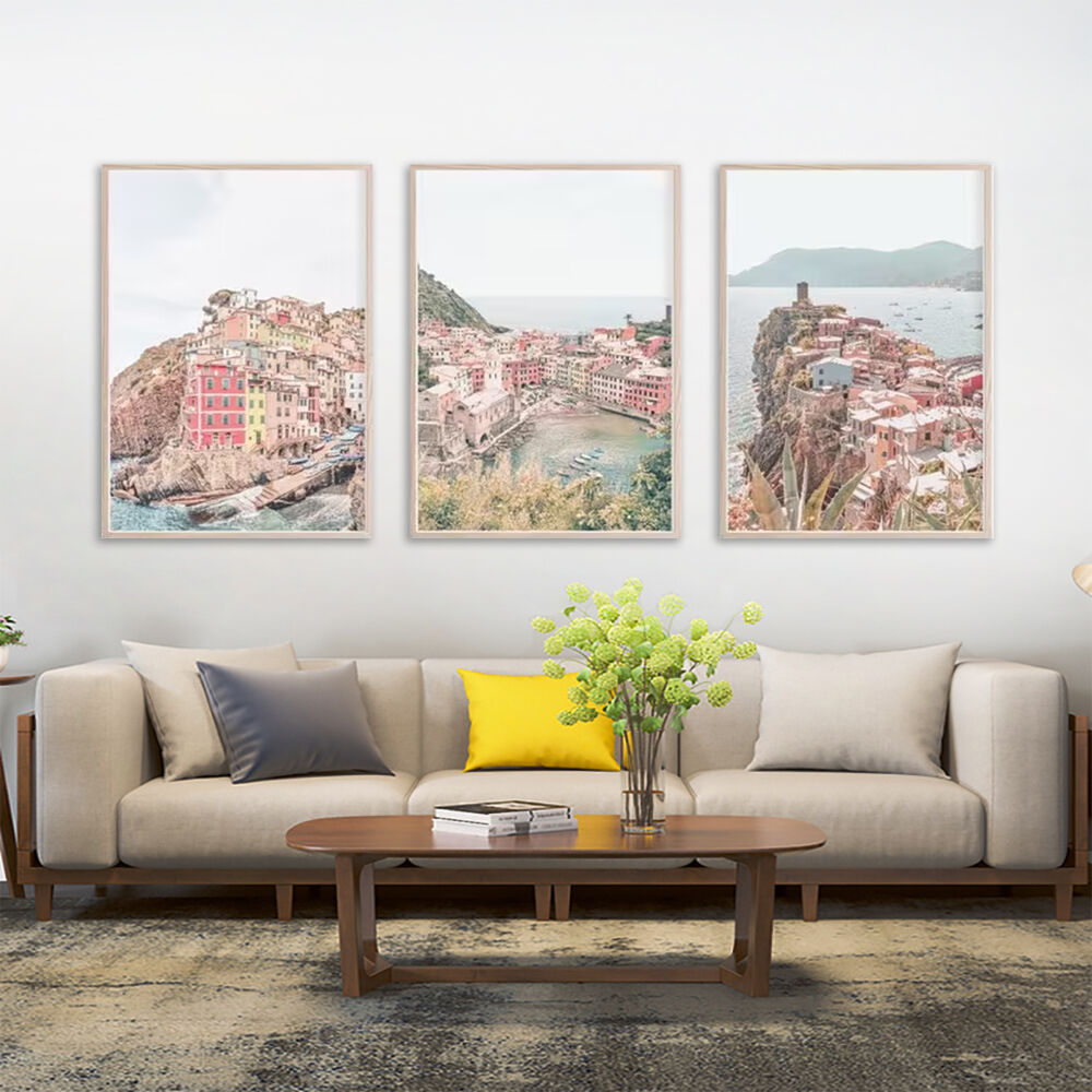 50cmx70cm Italy Cinque Terre 3 Sets Wood Frame Canvas Wall Art Price