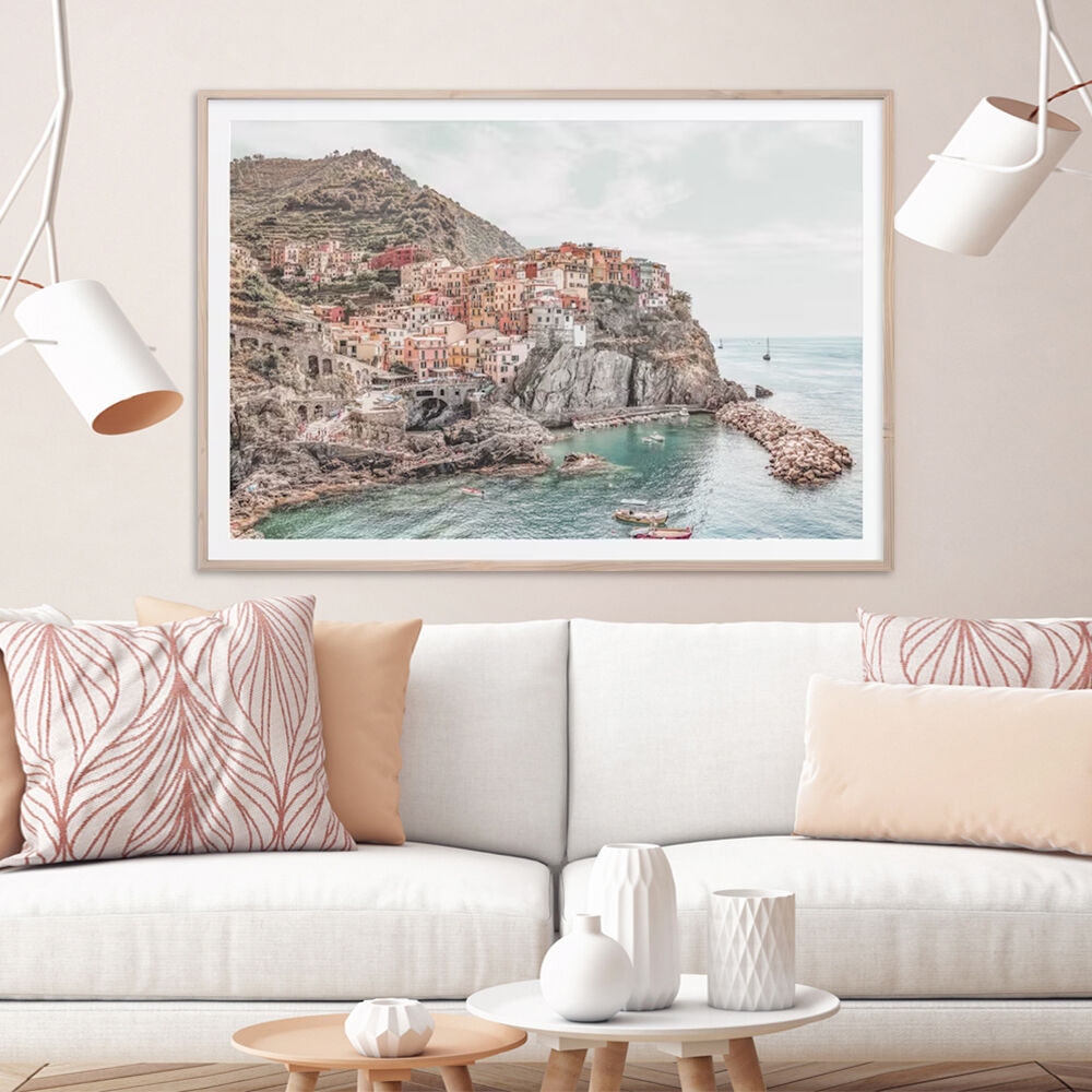 100cmx150cm Italy Cinque Terre Wood Frame Canvas Wall Art Price